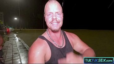 Huge tits blonde Asian girl picked up in a Tuk Tuk and taken home