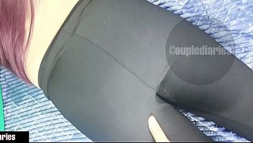 His dick is too big for my small tits and mouth. Eating his balls