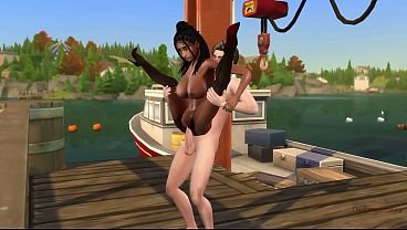 Stranger fucks horny black woman waiting for her boyfriend